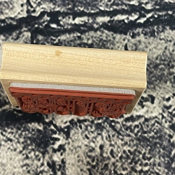 Great Impressions Fence G134 Wood Mounted Rubber Stamp - Picture 5 of 6